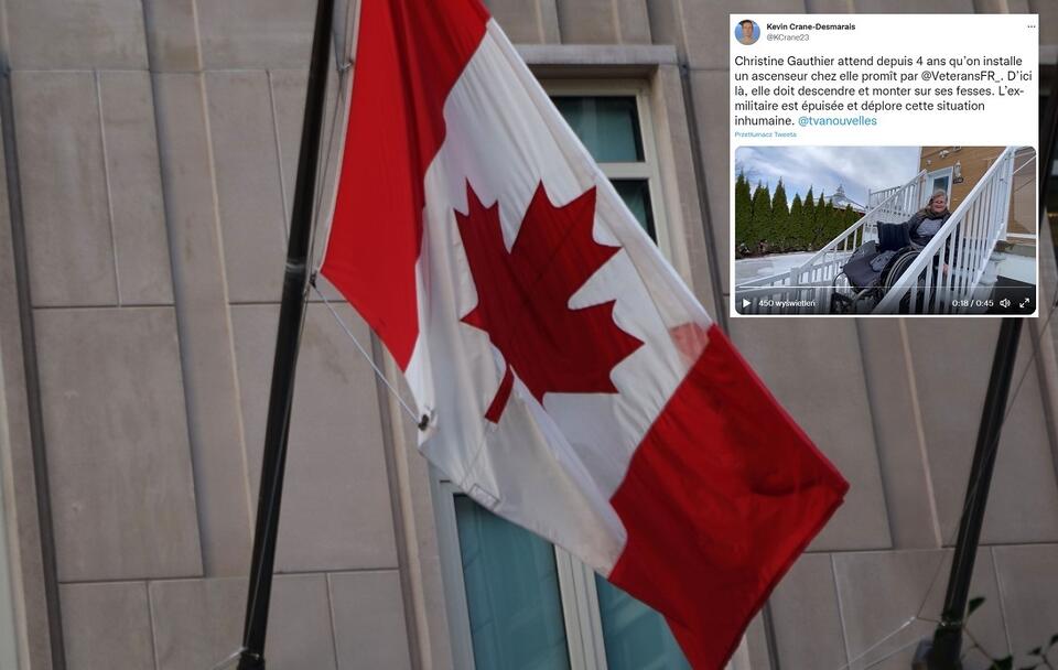 Zdjęcie ilustracyjne/Flaga Kanady/Nagranie z Twittera / autor: Fratria; Twitter/Kevin Crane-Desmarais