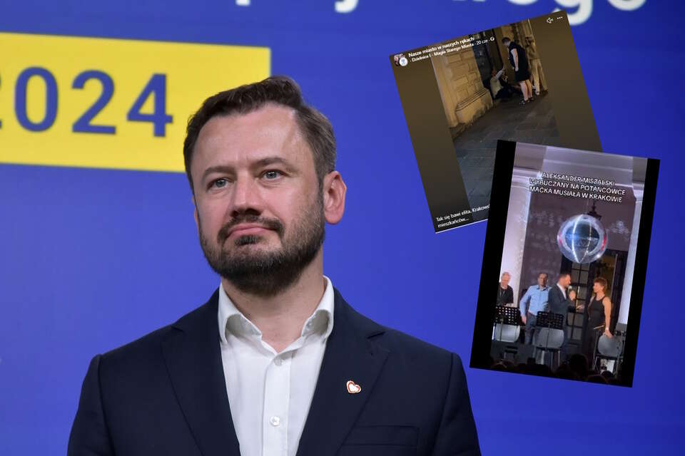 Miszalski nocą na chodniku. Kolejne nagrania krążą w sieci