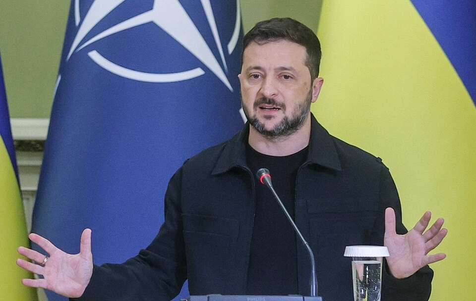Wołodymyr Zełenski / autor: EPA/SERGEY DOLZHENKO Dostawca: PAP/EPA.