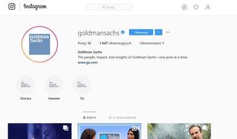 Goldman Sachs na Instagramie chce być cool