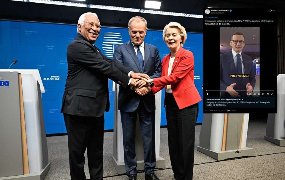 Antonio Costa, Donald Tusk, Ursula von der Leyen / autor: PAP/Wiktor Dąbkowski