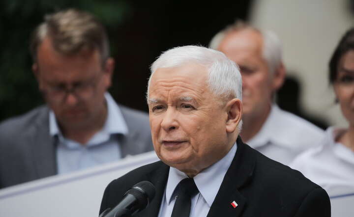 Jarosław Kaczyński na spotkaniu z wyborcami w Nidzicy / autor: PAP/Tomasz Waszczuk