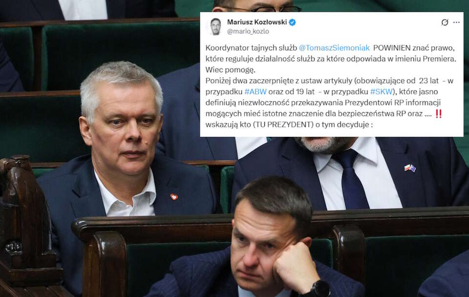 minister koordynator służb Tomasz Siemoniak  / autor: PAP/Paweł Supernak