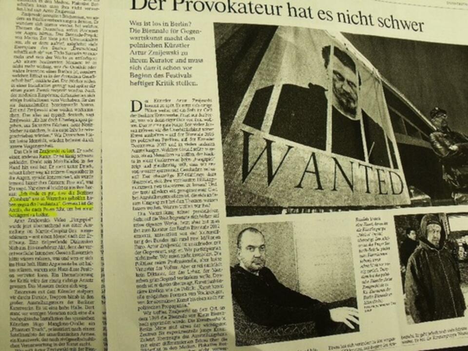 Żmijewski w FAZ. Fot. wPolityce.pl