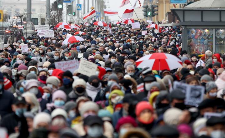 Protesty przeciwko Łukaszence / autor: PAP/EPA/STR