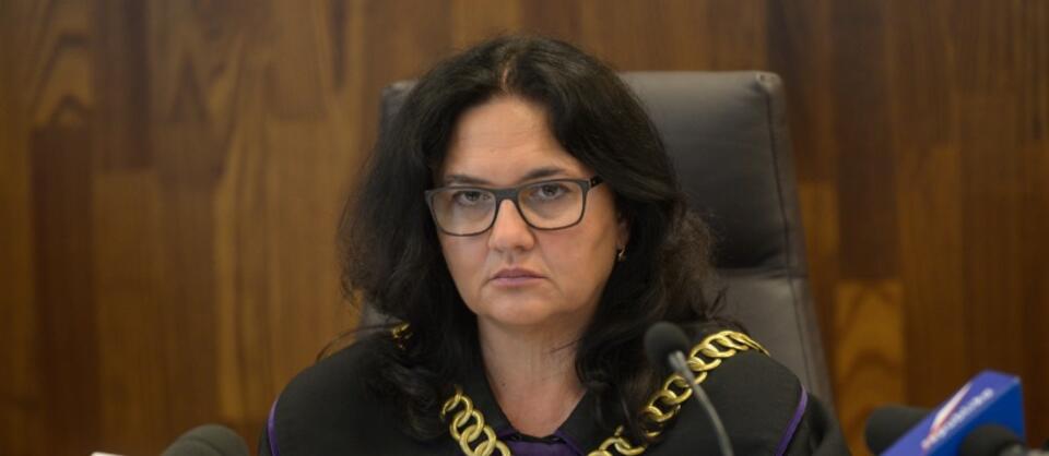 Sędzia przewodnicząca Maria Więckowska na sali rozpraw. Sąd Okręgowy w Warszawie / autor: PAP/Marcin Obara