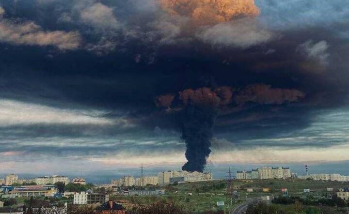 Pożar na Krymie / autor: PAP/Telegram/torontotv