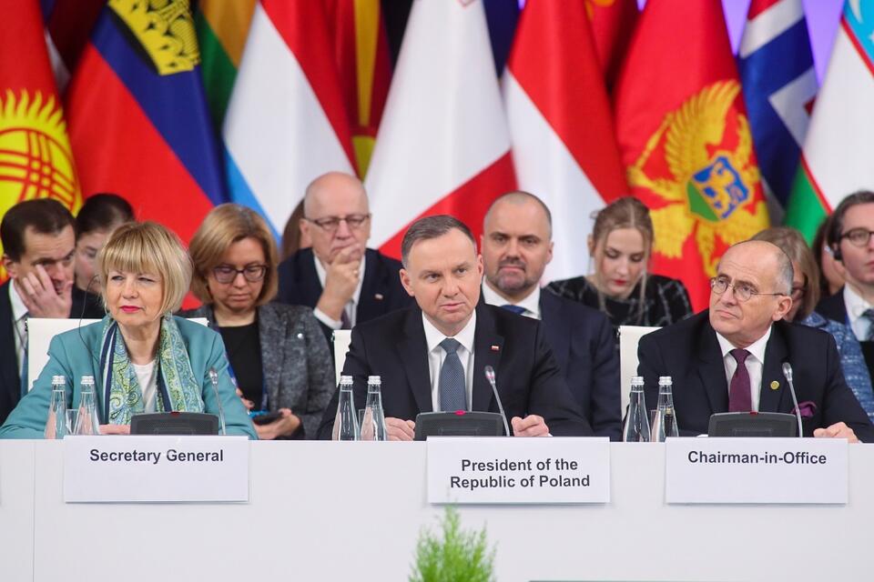 Prezydent RP Andrzej Duda podczas posiedzenia Rady Ministerialnej OBWE w Łodzi / autor: PAP/Roman Zawistowski
