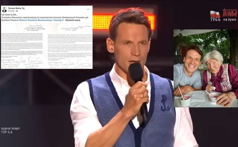 Tomasz Wolny po raz ostatni poprowadził koncert "Warszawiacy śpiewają (nie)zakazane piosenki" 1 sierpnia 2023 r. / autor: YT: Radio Maryja, FB:Tomasz Wolny Tej 
