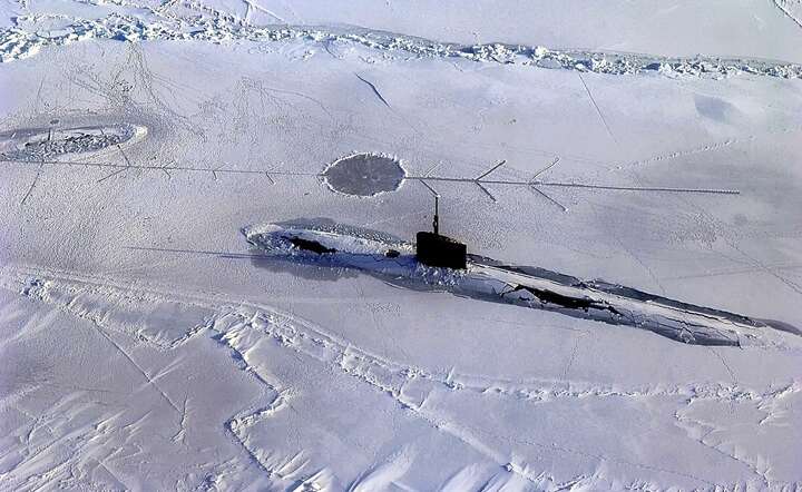 Amerykański okręt atomowy na wodach Arktyki / autor: Pixabay