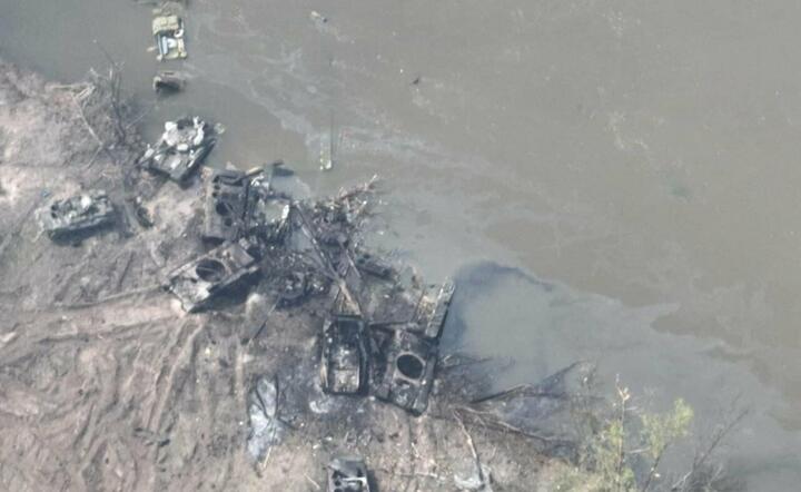 straty Rosjan przy próbie przeprawy przez rzekę Doniec  / autor: Defence of Ukraine/ Twitter