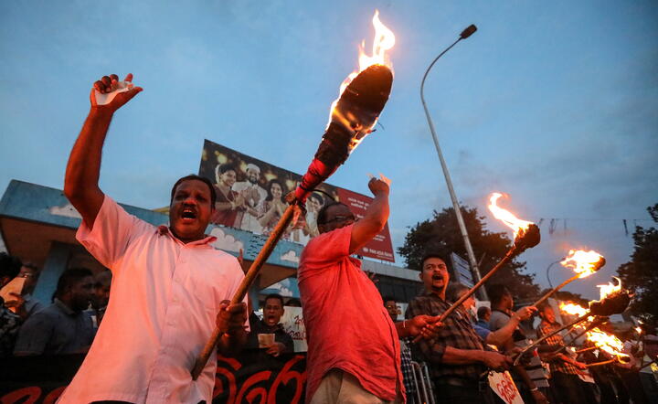 Protesty w Sri Lance / autor: PAP/EPA