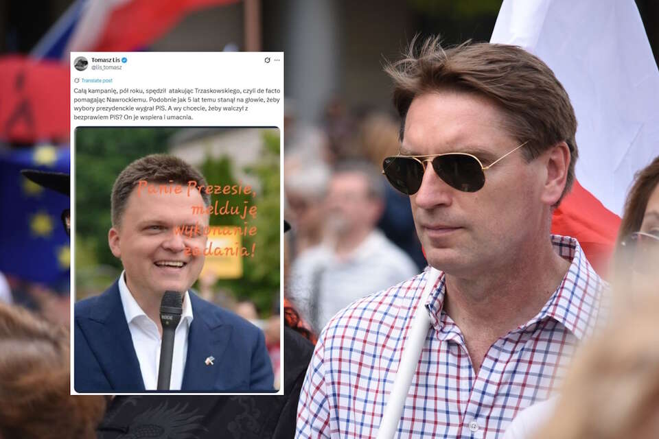 Tomasz Lis i Szymon Hołownia / autor: Fratria/X-Tomasz Lis, screen