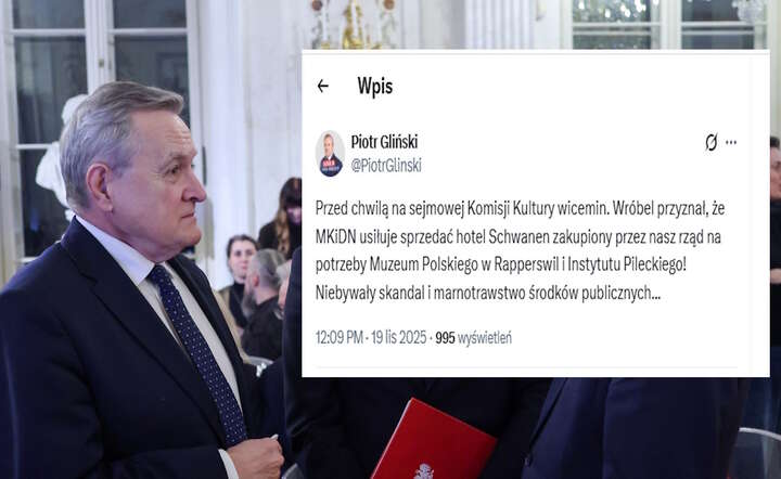 Rząd Tuska chciał sprzedać hotel Schwanen. Gliński: Niebywały skandal!