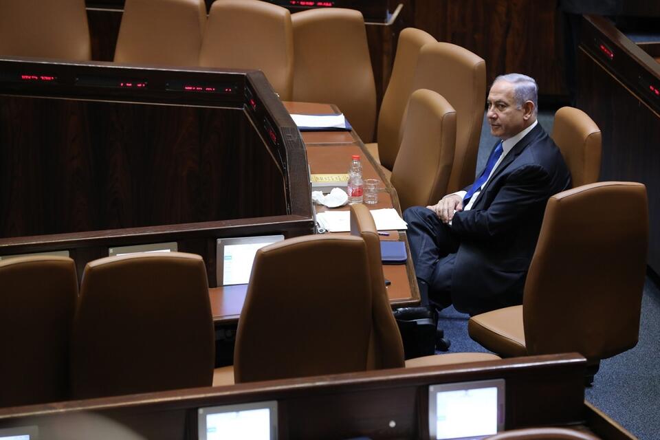 Benjamin Netanjahu w Knesecie / autor: PAP/EPA