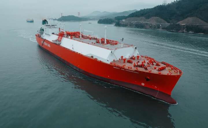 Gazowiec Ignacy Jan Paderewski należący do floty Orlenu / autor: materiały prasowe Orlenu