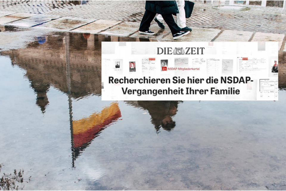 Odbicie niemieckiej flagi i cytat z Die Zeit / autor: Pixabay/wal_172619/die Zeit