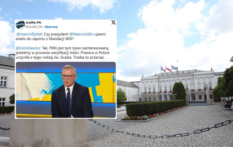 Pałac Prezydencki, Sławomir Cenckiewicz  / autor: Fratria/X