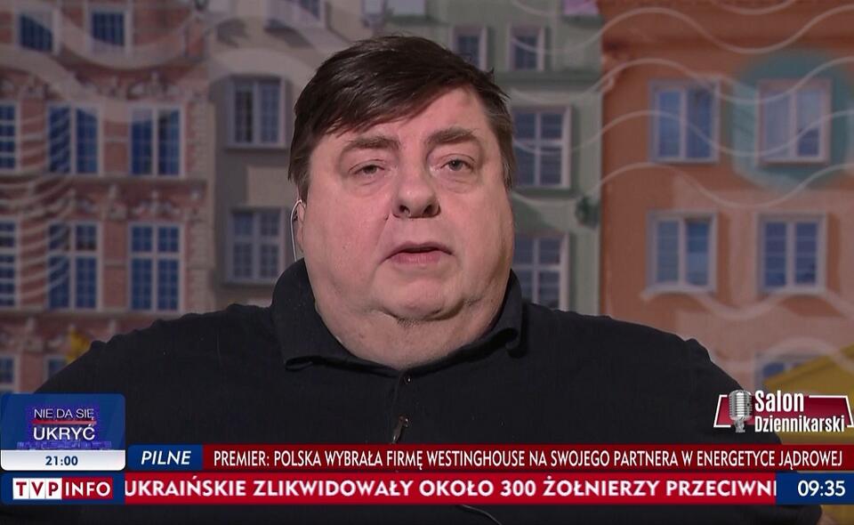 Piotr Semka w programie "Salon Dziennikarski" / autor: screen TVP Info
