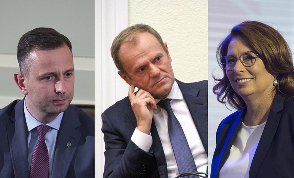 Władysław Kosiniak-Kamysz, Donald Tusk, Małgorzata Kidawa-Błońska / autor: Fratria