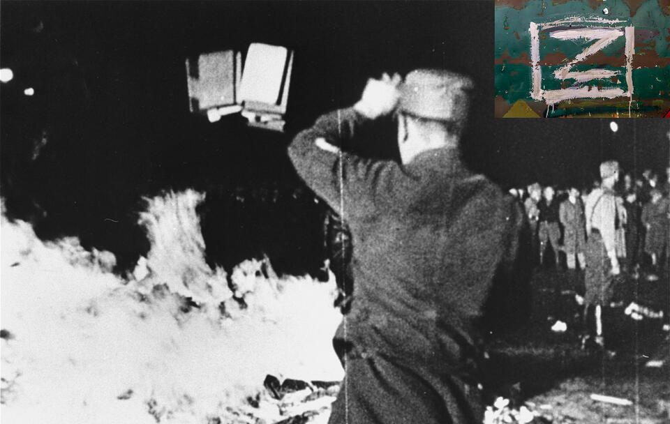 Palenie książek / autor: wikimediacommons/United States Holocaust Memorial Museum/1933-may-10-berlin-book-burning.JPG