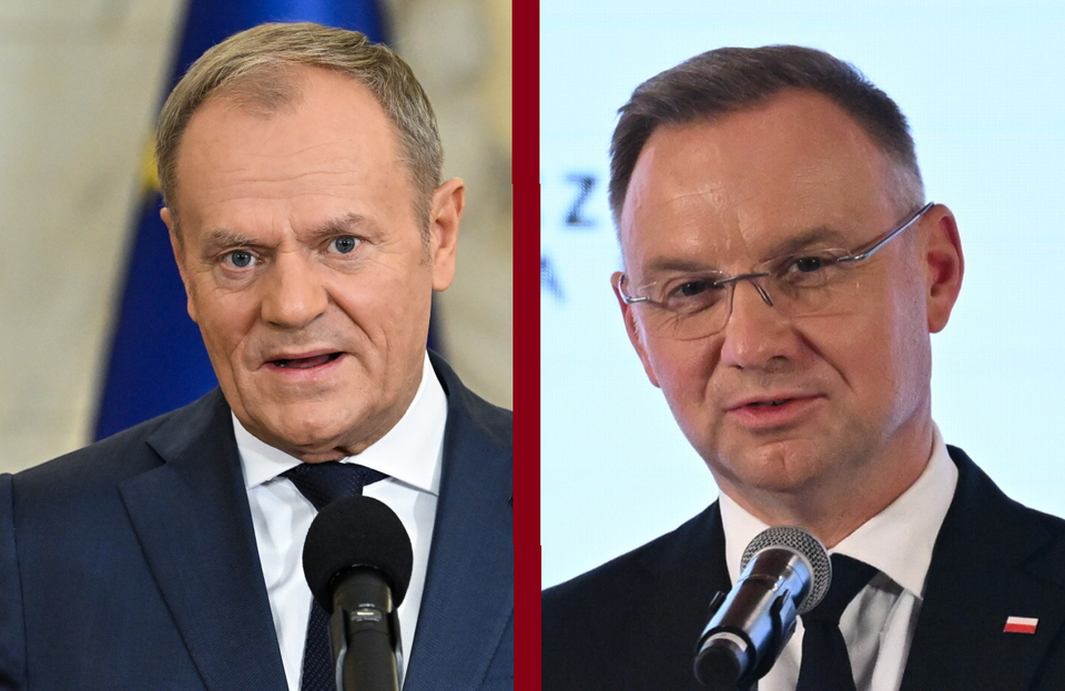 Premier Tusk //// Prezydent Duda / autor: PAP/Radek Pietruszka //// 	PAP/Darek Delmanowicz