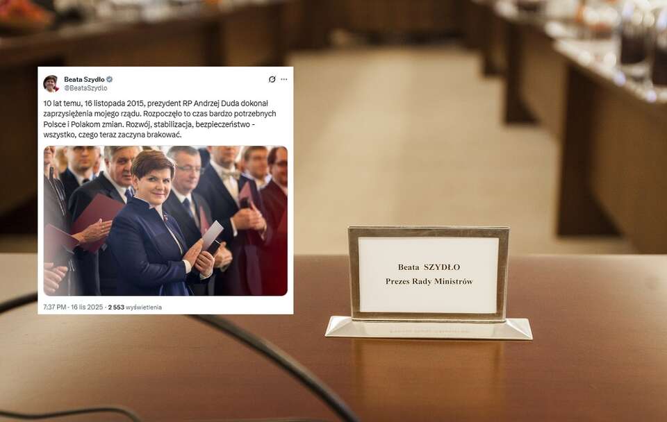 Beata Szydło przypomina. "10 lat temu, 16 listopada..."