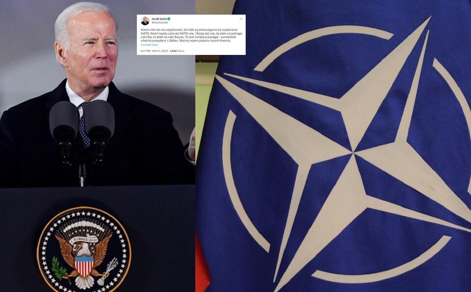 Prezydent USA Joe Biden podczas wystąpienia w Warszawie / autor:  PAP/Piotr Nowak/Fratria
