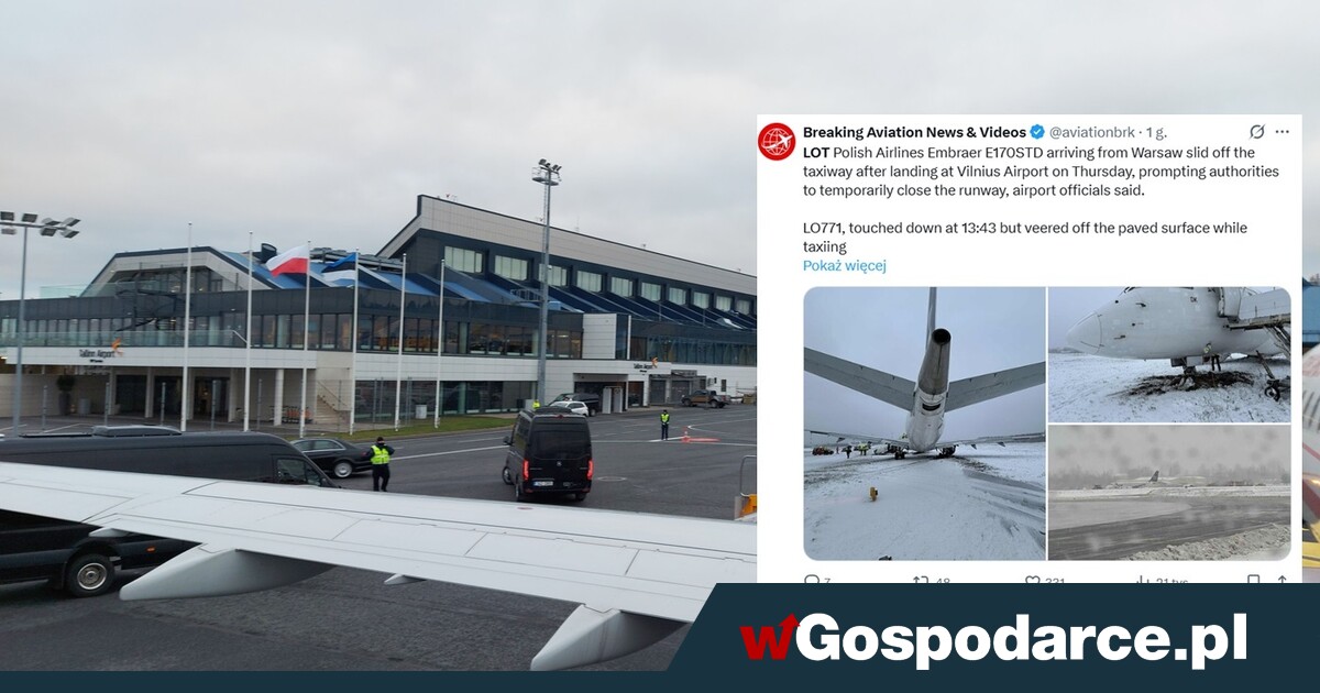 Kłopoty maszyny LOT. Bo pas był za śliski...