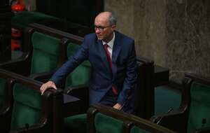 Włodzimierz Czarzasty odgrażał się otoczeniu prezydenta Karola Nawrockiego.  / autor: PAP/Marcin Obara