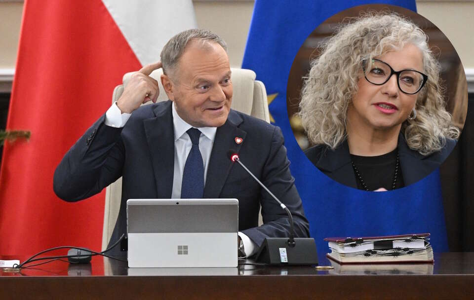 Premier Donald Tusk zapomniał czym zajmował się jego rząd. Min. Katarzyna Kotula przypomniała mu, że chodziło o projekt ustawy doyczączej statusu osoby najbliższej w związku i umowie o wspólnym pożyciu. / autor: PAP/Radek Pietruszka