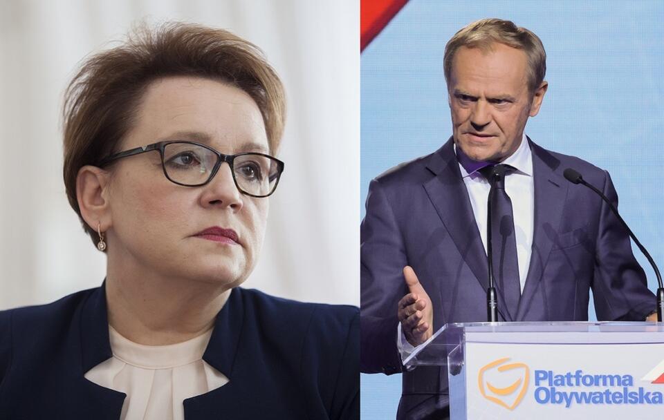 Anna Zalewska/Donald Tusk / autor: Fratria