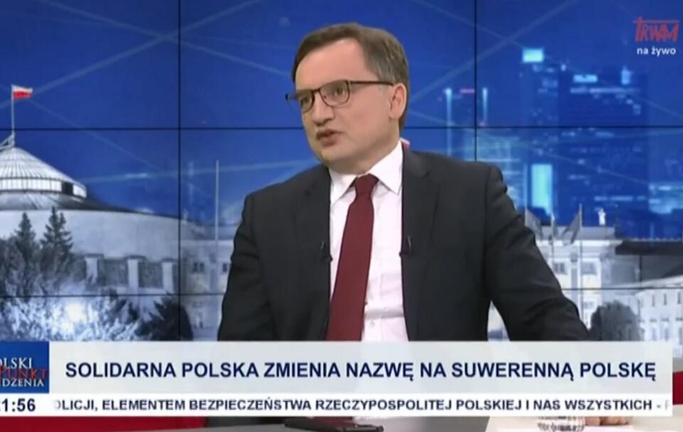 Zbigniew Ziobro / autor: wPolityce.pl/Telewizja Trwam (screenshot)