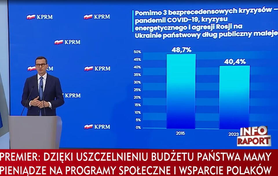 Premier Morawiecki / autor: screenshot/TVP