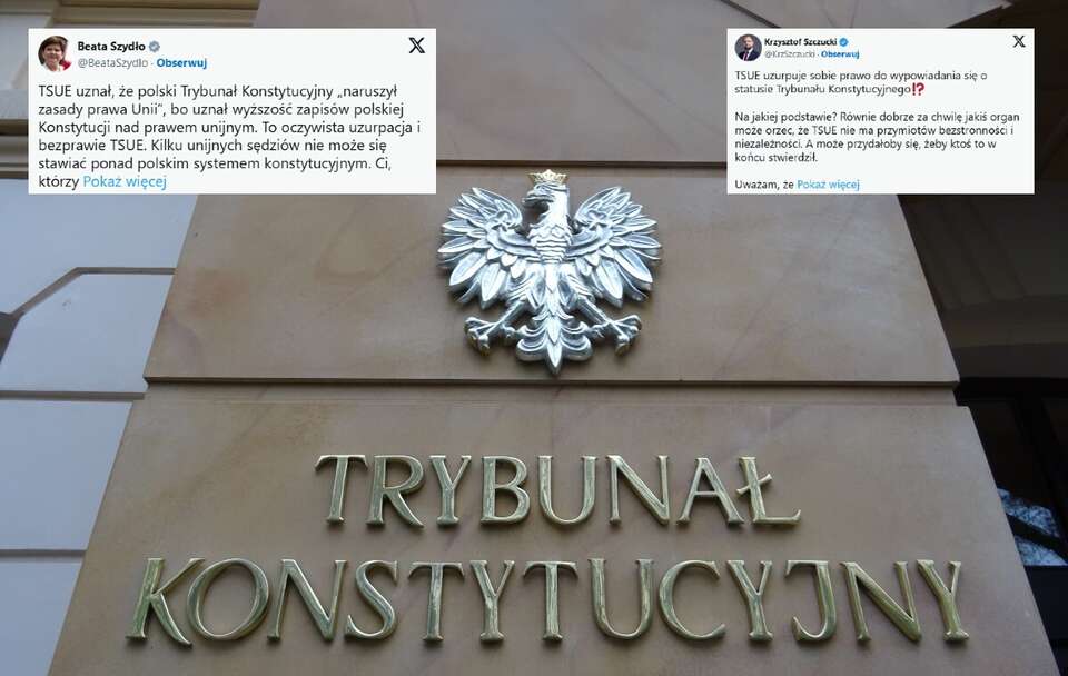 Orzeczenie TSUE ws. TK wywołało burzę w sieci / autor: Fratria/X