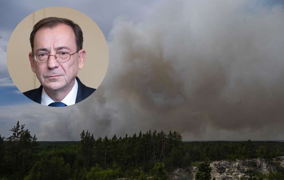 Pożar lasu w pow. biłgorajskim; Mariusz Kamiński / autor: PAP/Wojtek Jargiło/Fratria