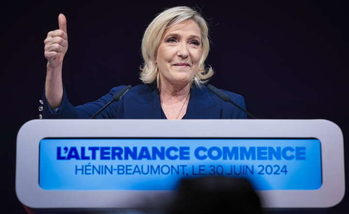 Partia Marine Le Pen wygrała bezapelacyjnie w pierwszej rundzie wyborów parlamentarnych / autor: PAP/EPA/Cuenta Oficial Marine Le Pen