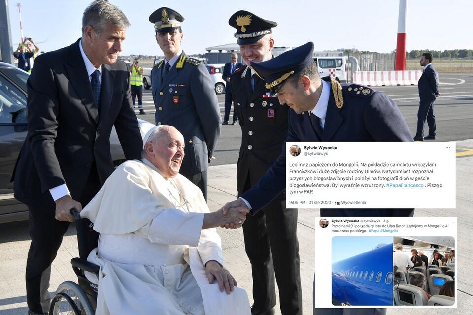 autor: PAP/EPA/VATICAN MEDIA HANDOUT; Twitter/Sylwia Wysocka