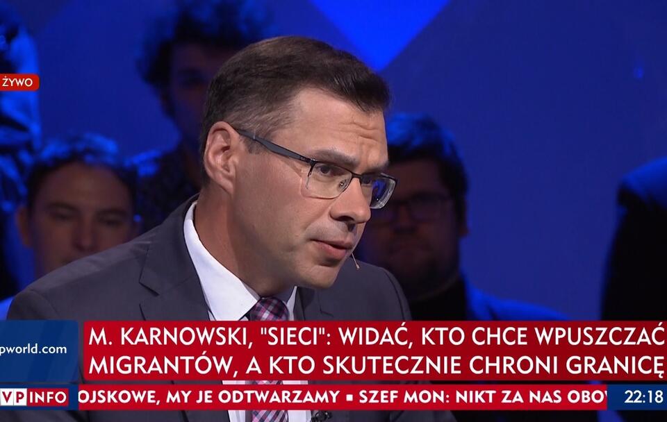 Red. Michał Karnowski w programie Strefa Starcia / autor: TVP Info