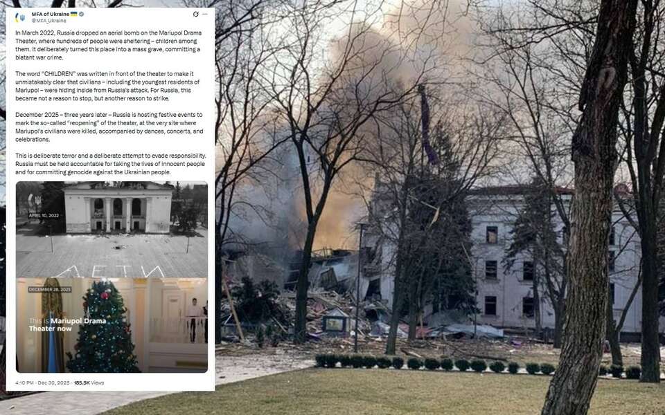 Upiorne barbarzyństwo Rosjan w teatrze w Mariupolu