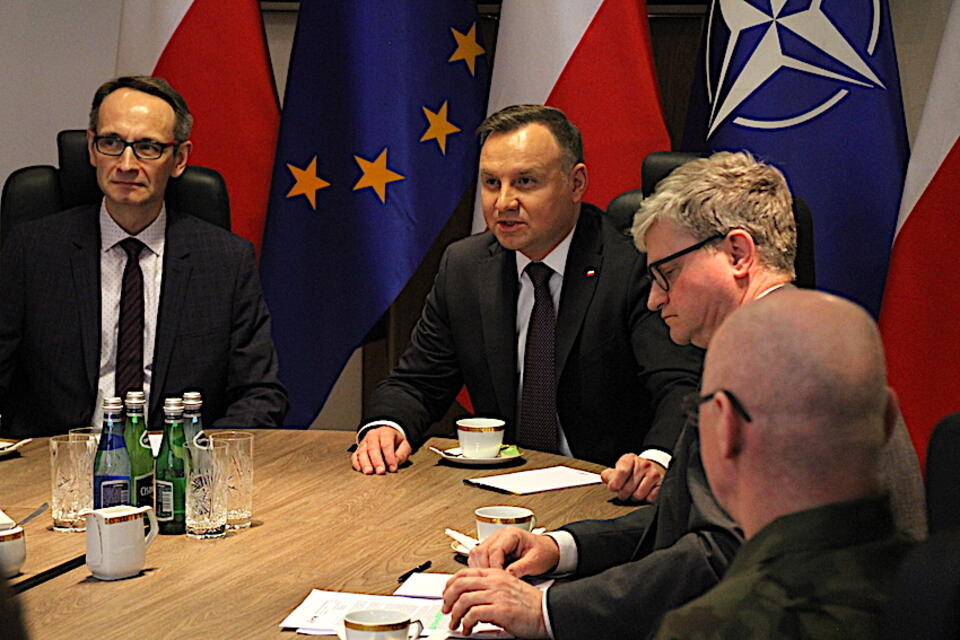 2020.04.06 - Warszawa, BBN, wideokonferencja z polskimi lekarzami we Włoszech / autor: M. Czutko/Fratria