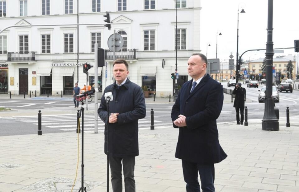 Szymon Hołownia i Michał Kobosko / autor: PAP/Radek Pietruszka