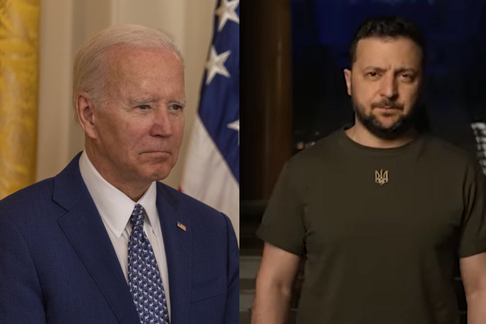 Joe Biden, Wołodymyr Zełenski  / autor: PAP/EPA/screenshot Facebook Володимир Зеленський