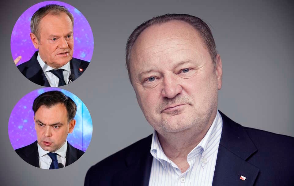 Janusz Szewczak, Donald Tusk, Andrzej Domański / autor: PAP/Paweł Supernak