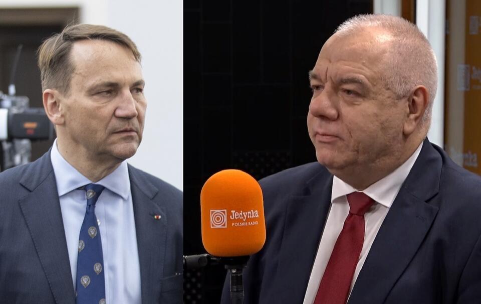 Radosław Sikorski, Jacek Sasin / autor: Fratria; YouTube/Program 1 Polskiego Radia