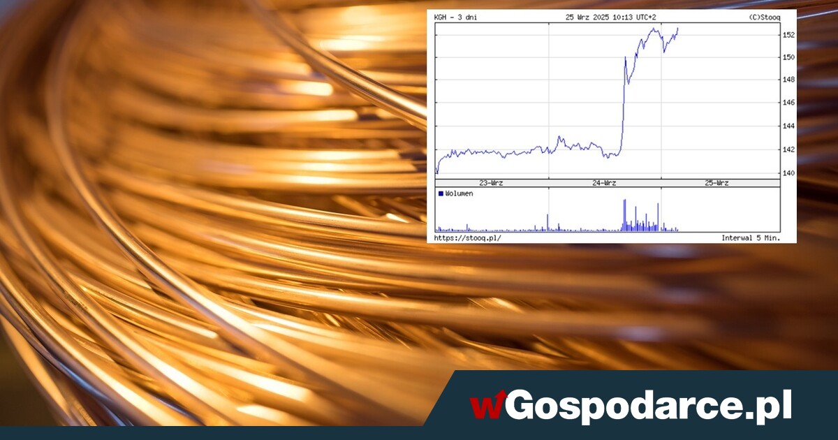 „Siła wyższa”. Ceny miedzi w górę! Rosną akcje KGHM