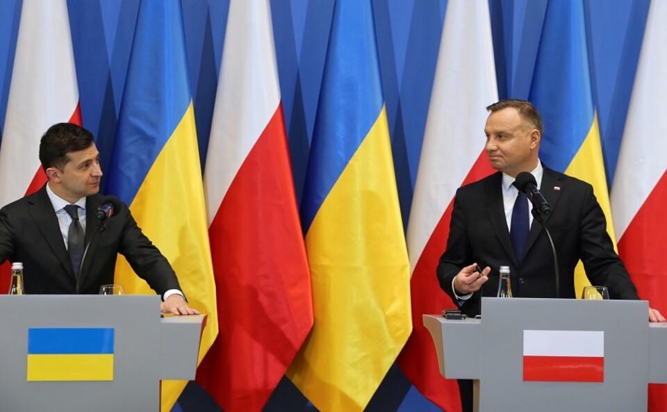 Prezydent Ukrainy Wołodymyr Zełenski i prezydent RP Andrzej Duda / autor: PAP/Andrzej Grygiel