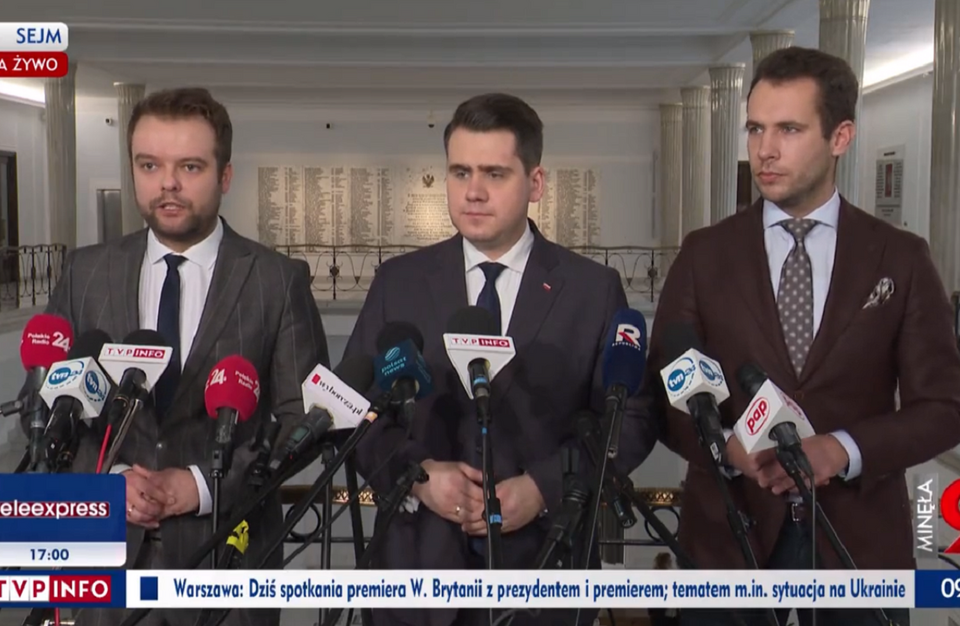 Rafał Bochenek, Daniel Milewski, Jan Kanthak / autor: screenshot TVP Info