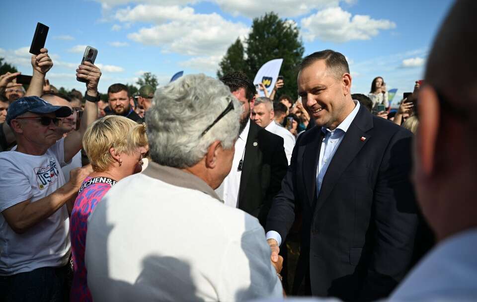 Karol Nawrocki w Janowie Lubelskim / autor: PAP/Darek Delmanowicz
