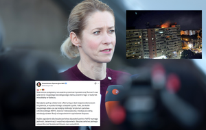 Kaja Kallas, szefowa unijnej dyplomacji / autor: PAP/EPA, X/United24media/DORSZ